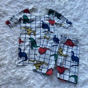 Hanna Andersson Kids 100% Organic Cotton Dinosaur Pajama Set